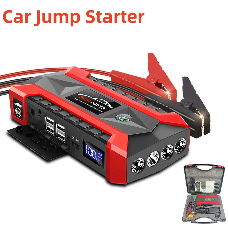 20000mAh Power Bank 600A Car Battery Jump Starter Portable Powerbank Car Auto Jumper Engine Emergency Start-up for iphone Tablet