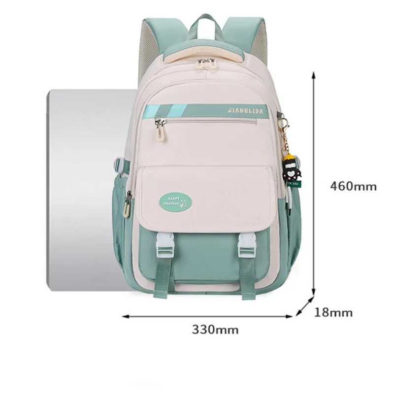 Mochila escolar Kawaii para niñas, bolso de hombro de viaje grande, impermeable, portabilidad, adolescentes, estudiantes universitarios