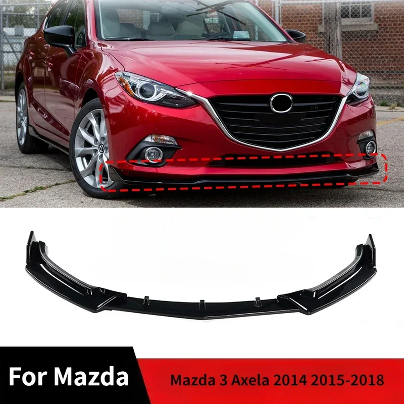 

Для Mazda 3 Axela 2014 2015 2016 2017 2018 автомобильный передний бампер спойлер комплект губ корпус диффузор защита автозапчасти