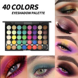 40 Colors Eyeshadow Palette Women's Makeup Pigments Earth Color Waterproof Long Lasting Eyeshadow Matte Powder Palette Tools