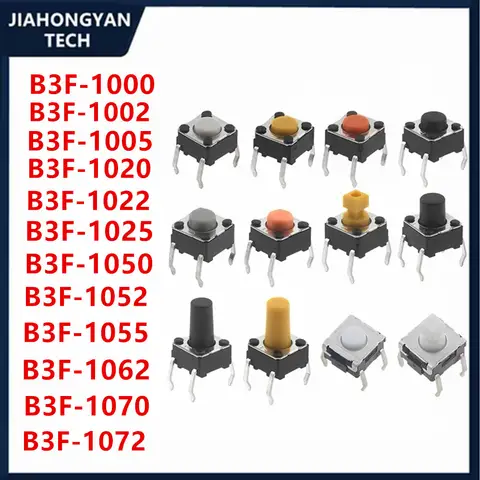 5PCS 10PCS 20PCS 30PCS 원래 라이트 터치 마이크로 스위치 B3F-1000 1002 1005 1020 1022 1025 1050 1052 1055 1062 1070 1072