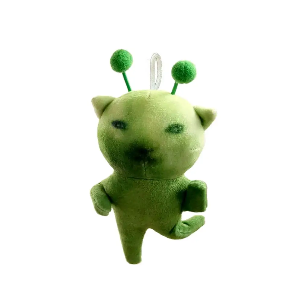 Green Alien Cat Plush Toy Creative Ugly Cute Plushie Keychain For Gifts Alien Cat Plush Toy Cartoon Stuffed Animal Keychain