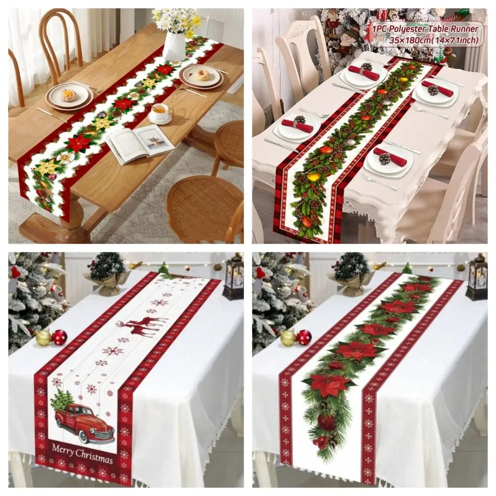 2025 New Cloth Christmas Table Runner for Home 2024 Merry Christmas Table Decor Navidad Natal New Year Gift Tablecloth