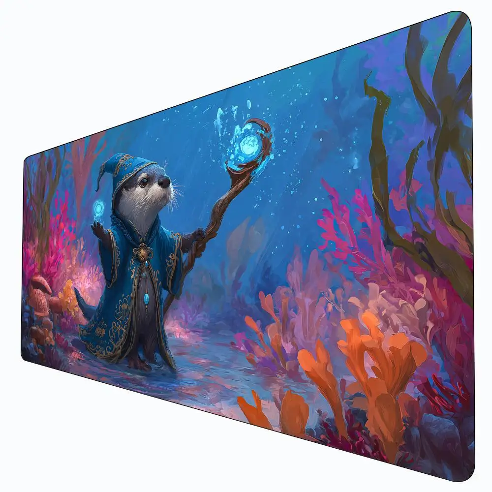 

Underwater Secret Realm Wizard MTG Playmat Magic Card Battle Mat Non-Slip Durable Commander playmat Board Game Mat for TCG