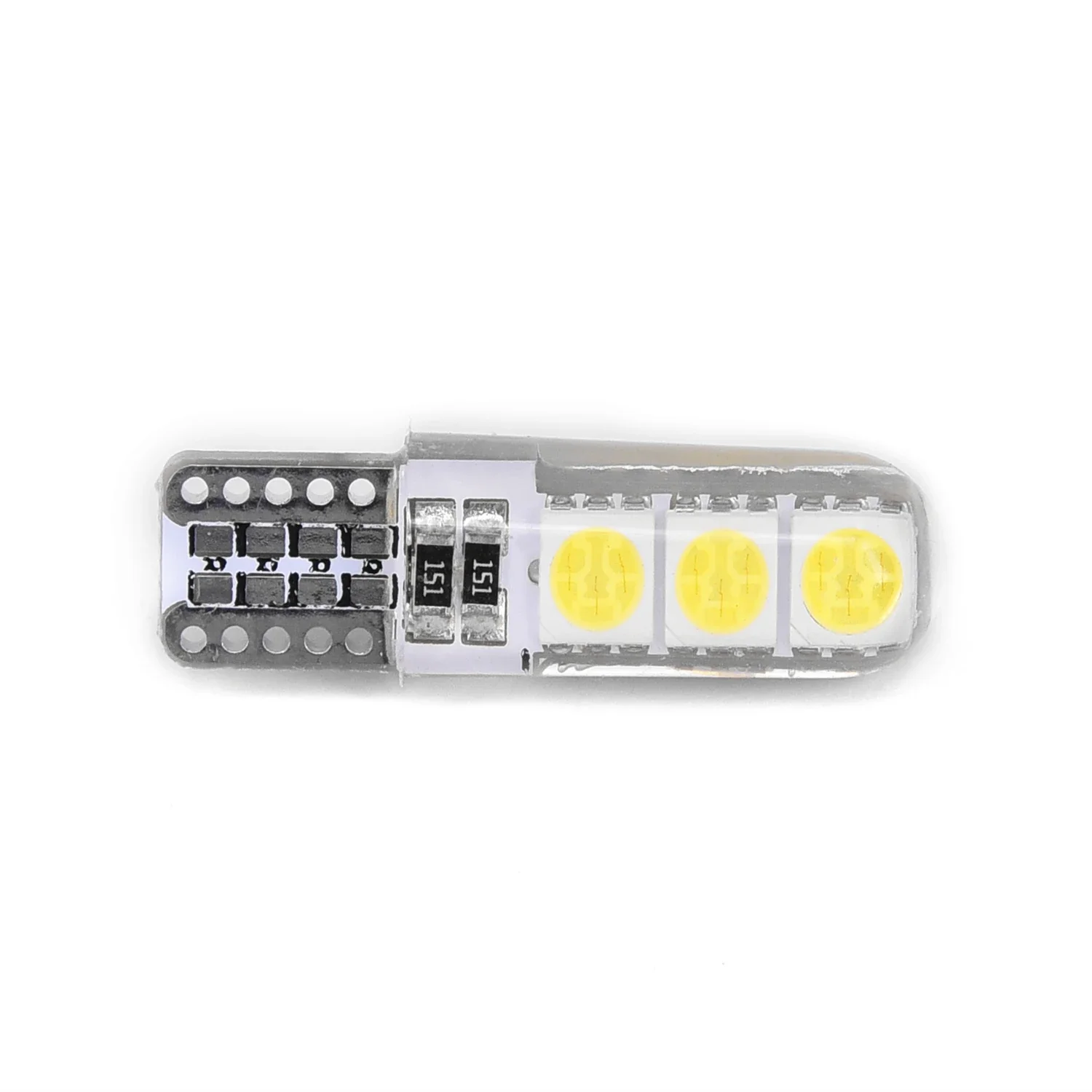 Siliconen Shell Canbus Led White 12V Dc Nummerplaat 10 Stks 194 W 5W Car-5050-6SMD Energiebesparend Milieuvriendelijk