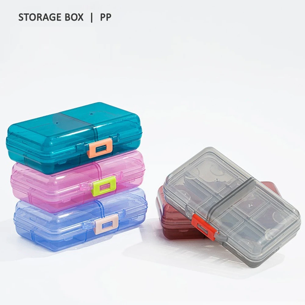 1Pcs Airtight Travel Pill Case Portable Pharmacy Organizer Vitamin Supplement Container 7/8 Compartment Large Capacity Daily Box