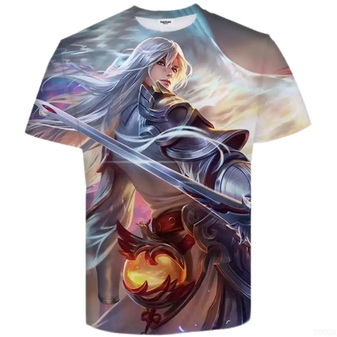 King of Glory Game T-shirt stampata digitale 3D T-shirt da uomo a maniche corte primavera/estate Top T-shirt stampata con cartoni animati anime