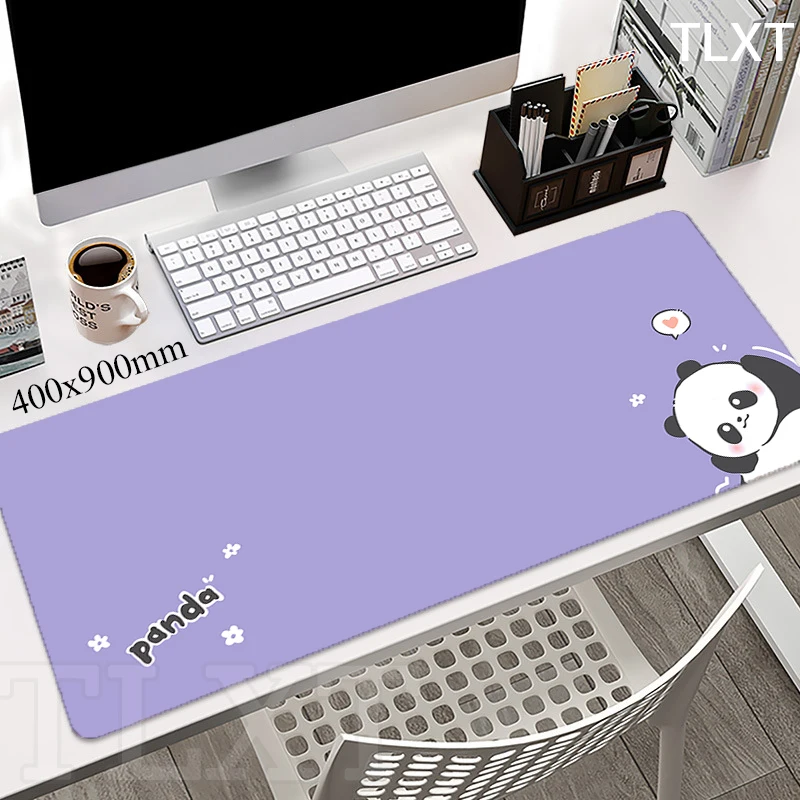 Large Gaming Mousepads Cute Panda Mouse Pad Computer Mousepad 90x40cm Mouse Mat Desk Pads For PC Keyboard Mats Table Rugs Kawaii