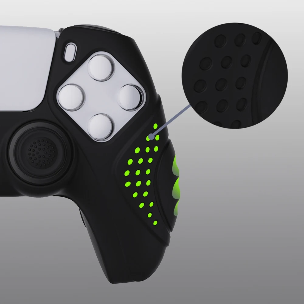 PlayVital Guardian Edition custodia ergonomica morbida antiscivolo in Silicone custodia protettiva in gomma con cappucci Joystick per Controller ps5