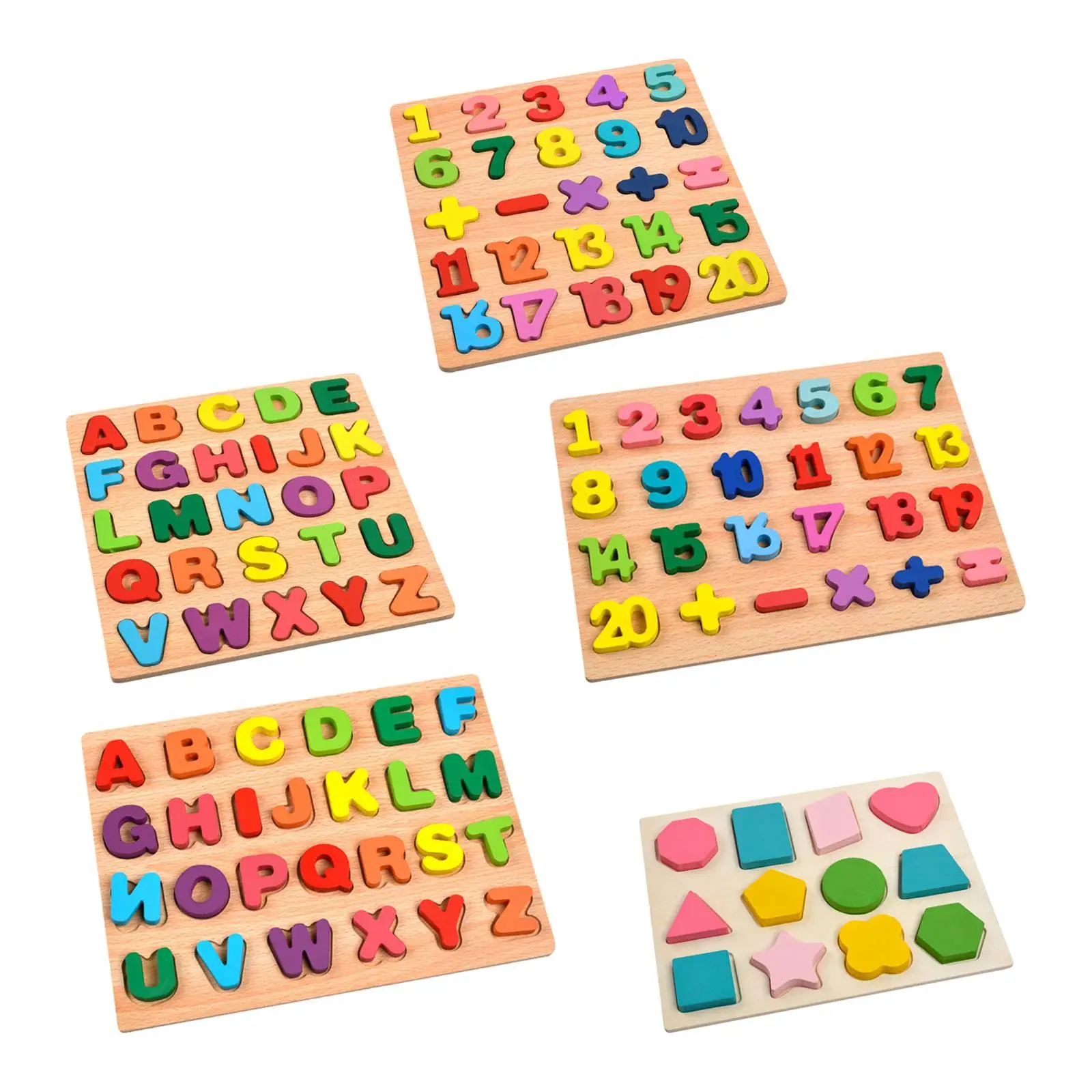 Wooden Puzzle New Year Gift Matching Game for Children Toddlers Boys Girls