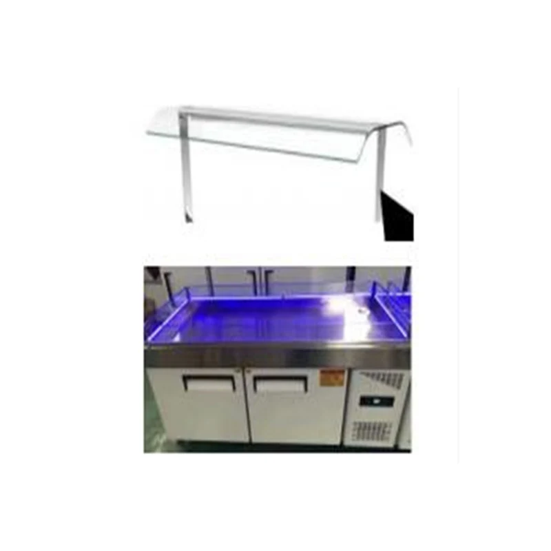 Supermarket Open Freezer Stainless Steel Ice Table Seafood Display Freezer Commercial Open Showcase Cooler 2025