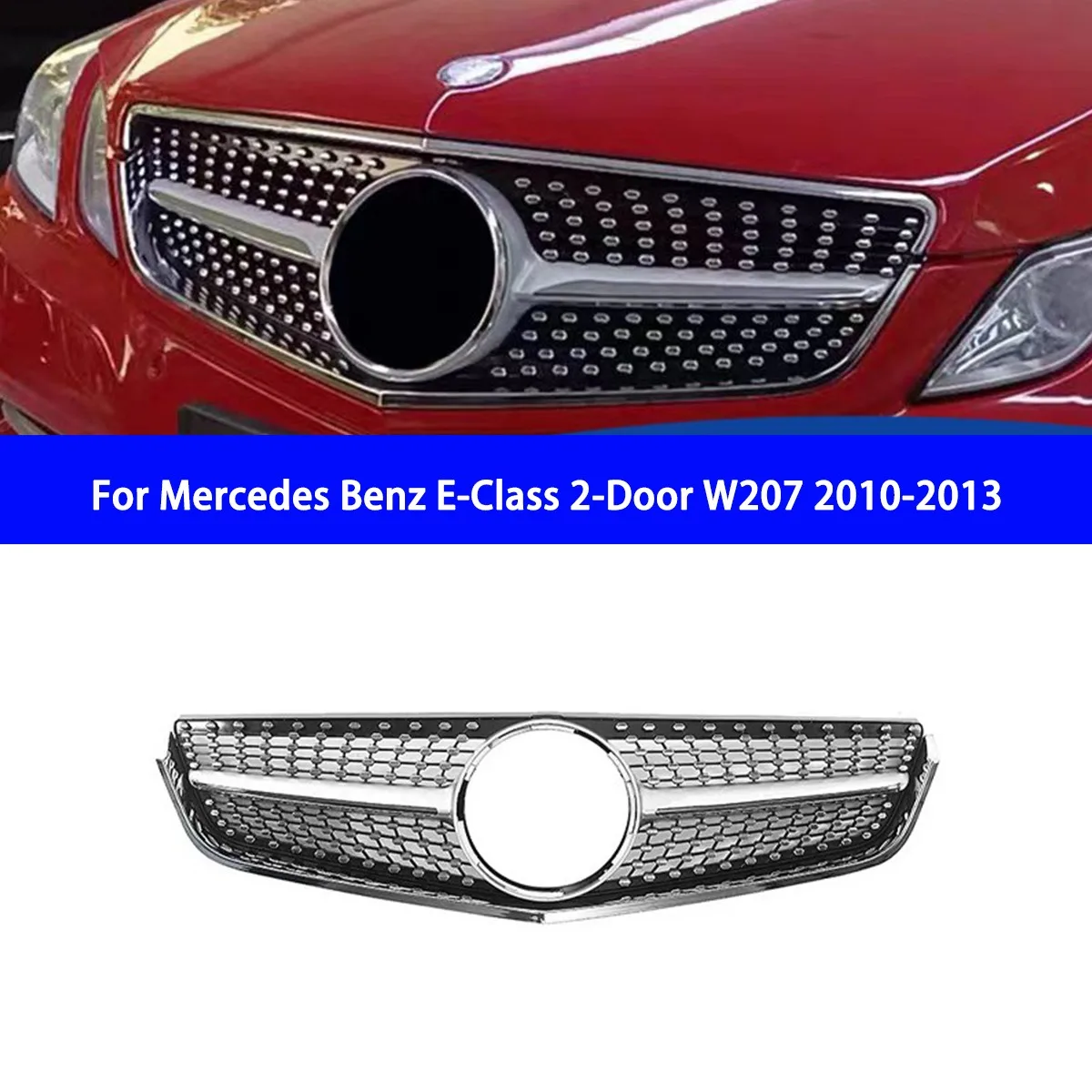 

Suitable for Mercedes Benz E-Class 2-door W207 2010-2013 Model, Modified with Starry Sky Grille, Original Car Replacement