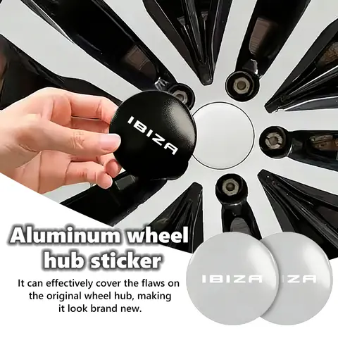 For Seat 4pcs 56mm Car Wheel Center Hub Cap Stickers Car Styling Accessories Alhambra Altea Tarraco FR Cupra Leon Ibiza Ateca