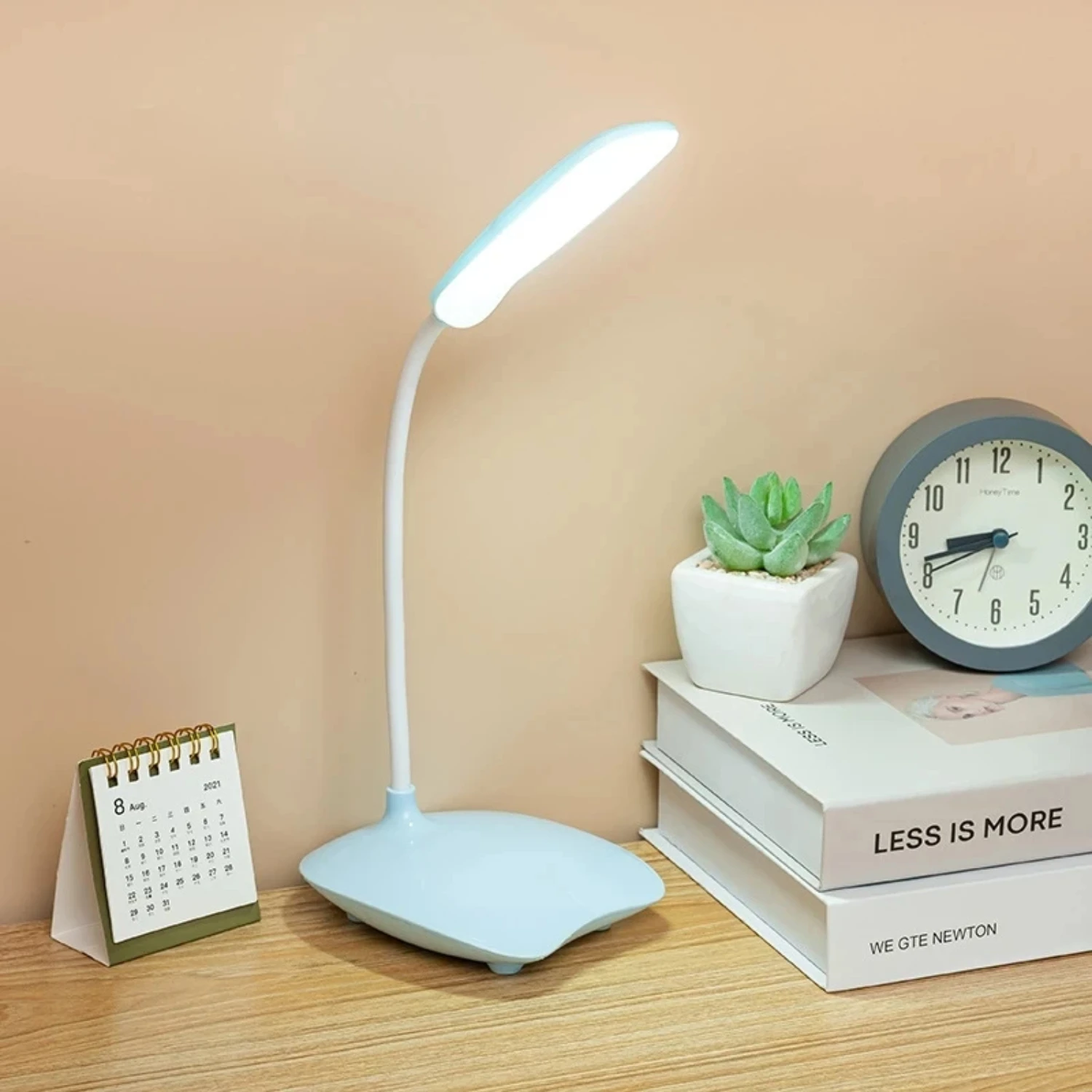 USB Recarregável Desk Lamp, Foldable Reading Lights, escurecimento Eye Protection, Bedroom Study Table Lighting, Novo