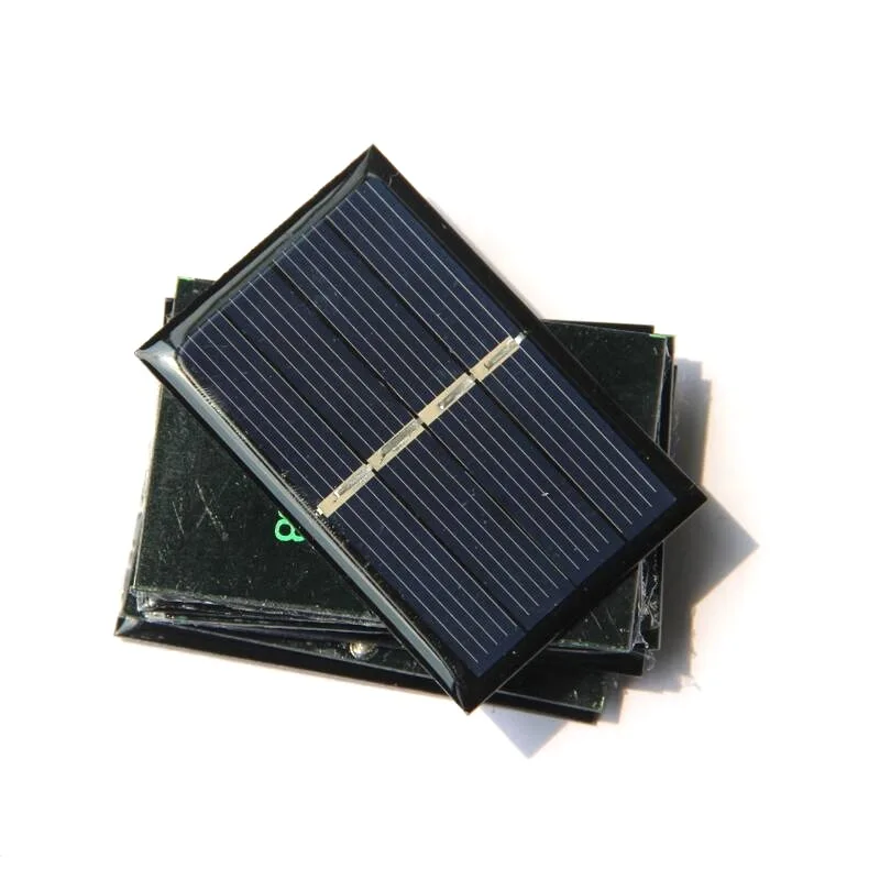 2V 140mA Mini Solar Panel 0.28W Polycrystalline Solar PV Module DIY Solar Toys Solar Educational Plate 58*38MM 100PCS