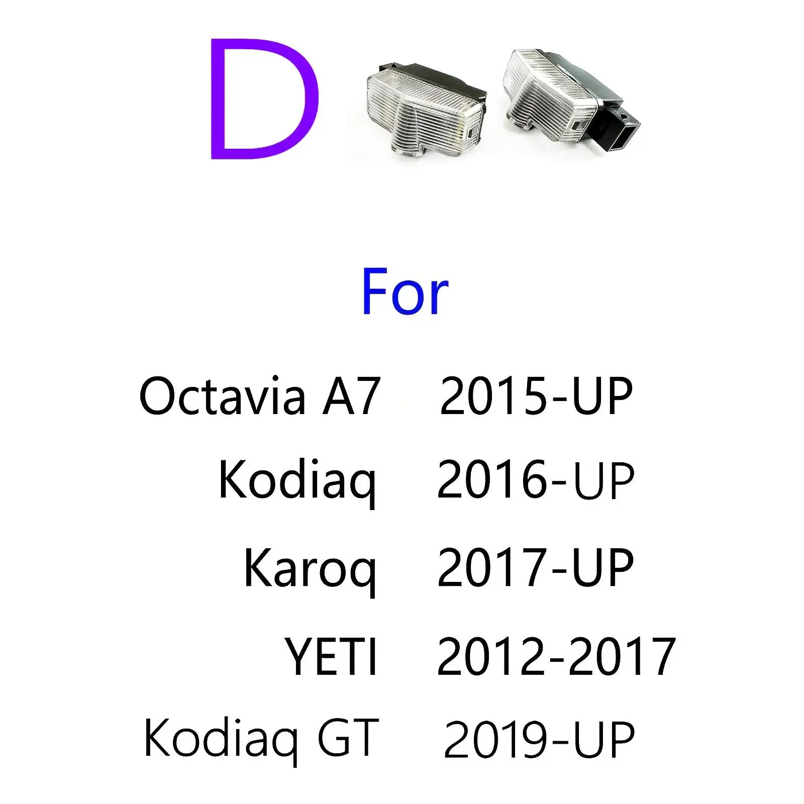 HD 2PCS Octavia 2 3 A5 A7 MK2 MK3 VRS Kodiaq Karoq Superb 3V 3T B6 B8 For Skoda Accessories LED Car Door Projector Welcome Light
