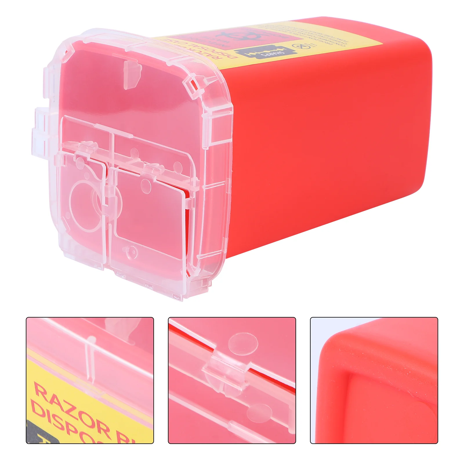 

1PC Dispenser Razor Disposable Case Storage Container Plastic Box for Barbershop Salon Recycling (Red)