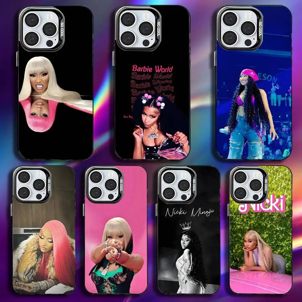 

Nicki M-minaj rap Singer Phone Case For iPhone 16,15,14,13,12,11,Pro,Max,Plus,Mini,XS,SE Anti Fall Black Matte Hard Bumper