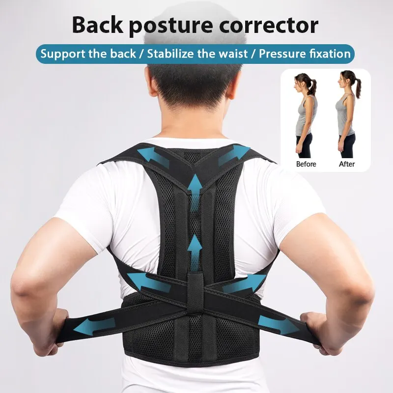 Back Brace Posture Corrector Back Lumbar Support Shoulder Posture Support for Improve Posture Provide Back Pain Relief Unisex