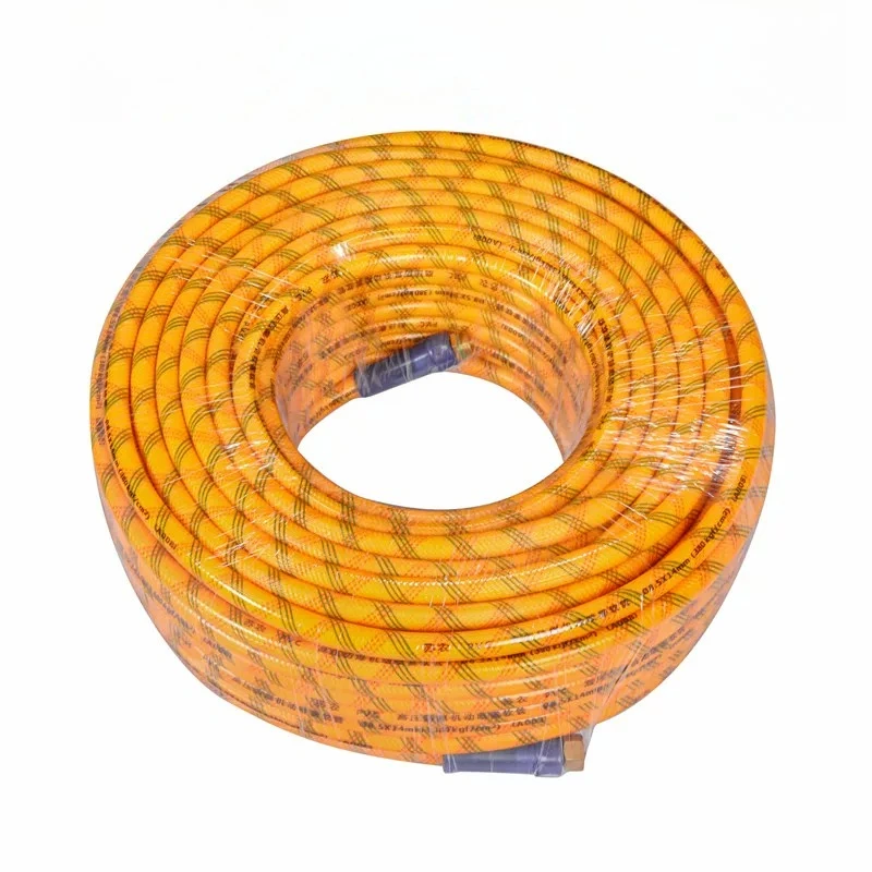 2-inch water pipe, high-pressure PVC agricultural pesticide pipe, three-layer four-strand anti-freezing yellow rubber hose