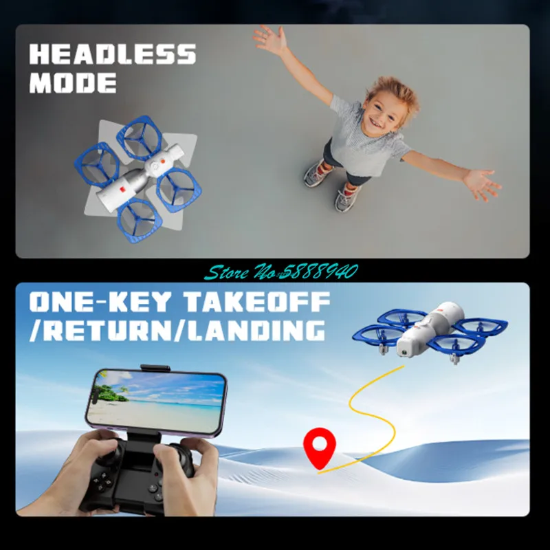 8K Dual Camera 3D Stunt Tumbling Gravity Sensor Remote Control Quadcopter 4CH Optical Flow Hover Headless Model RC Drone Boy Toy