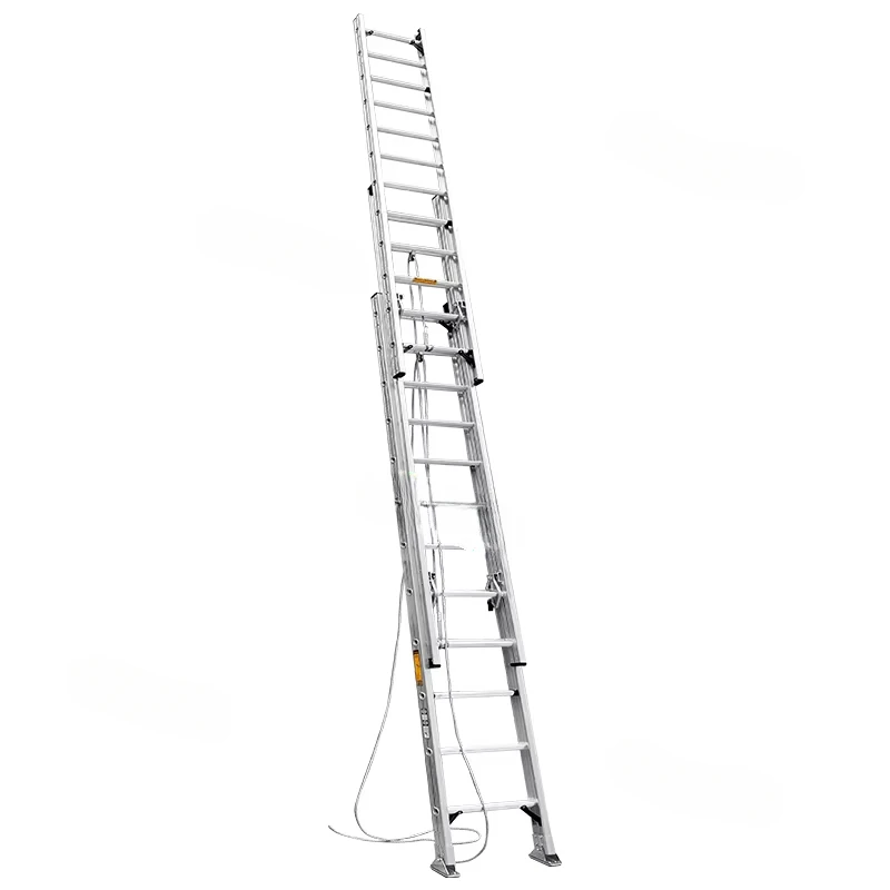 

Durable Three-Section Aluminum Extension Ladder Hot Selling Factory Engineering Fire Rescue Product