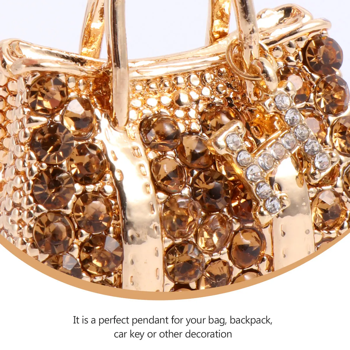 

Rhinestone Handbag Creative Metal Pendant Ring Rhinestone Key Ring Durable Excellent Workmanship Car Key Bag Charm
