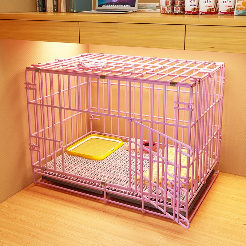 

Foldable Dog Cage for Small Medium Dogs Indoor Pet Kennel With Toilet Pet Fence Crate Teddy Dog Cat House