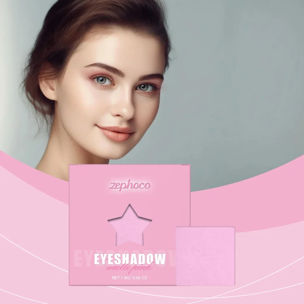 

Матовая монохромная пластина для теней для век, высокая цветопередача, литье одним нажатием, водонепроницаемость, устойчивая к поту и нелетающая пудра.