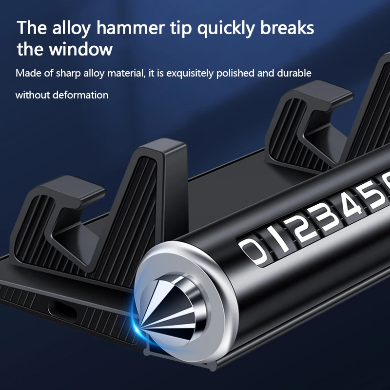 1 قطعة مطرقة أمان معدنية لوحة ركن السيارة سيارة لوحة أرقام متحركة سيارة هاتف مؤقت سيارة نوع مخفي