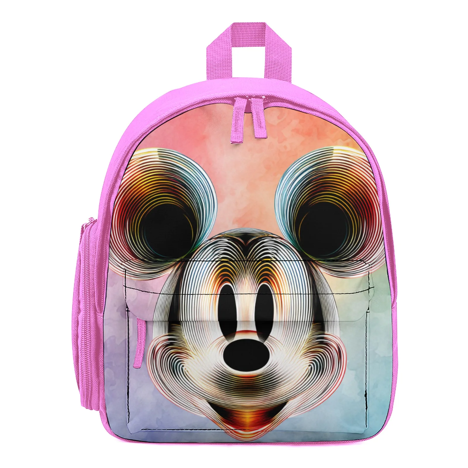 

Mickey Mouse Backpack Printed Zipper Backpack Book Bag Cute School Supplies 12 Inch School Backpack Bag