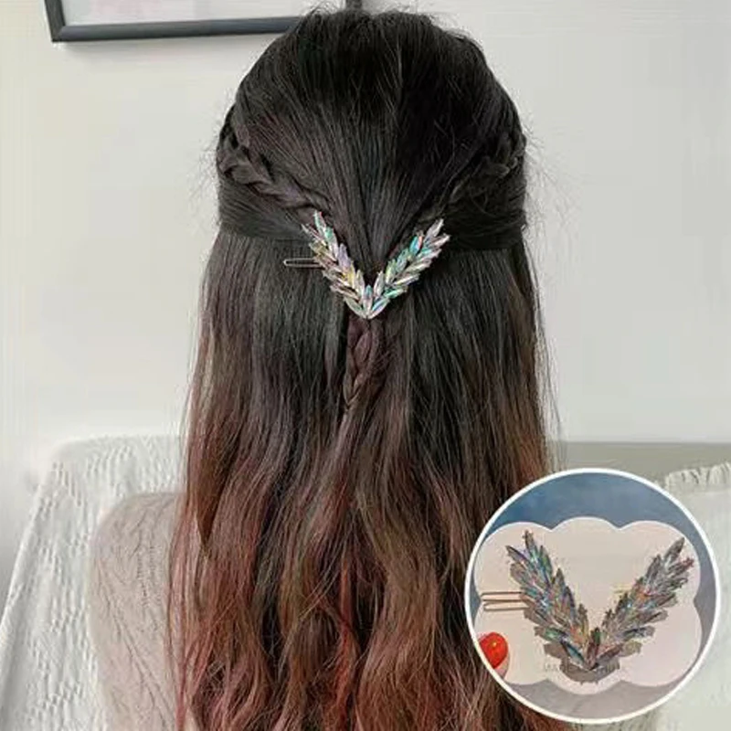 Brilhante Cristal Strass Grampo de Cabelo para Mulheres e Meninas Luxo Hairpin Headwear Acessórios, Presente de Moda, Novos Ornamentos