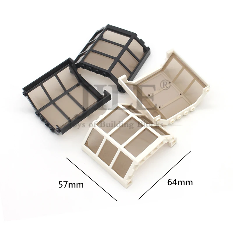 4pcs MOC 30185c01 French Window 3x8x6 with Glass House Building Block Bricks Accessories Compatible Educational Creative Toys