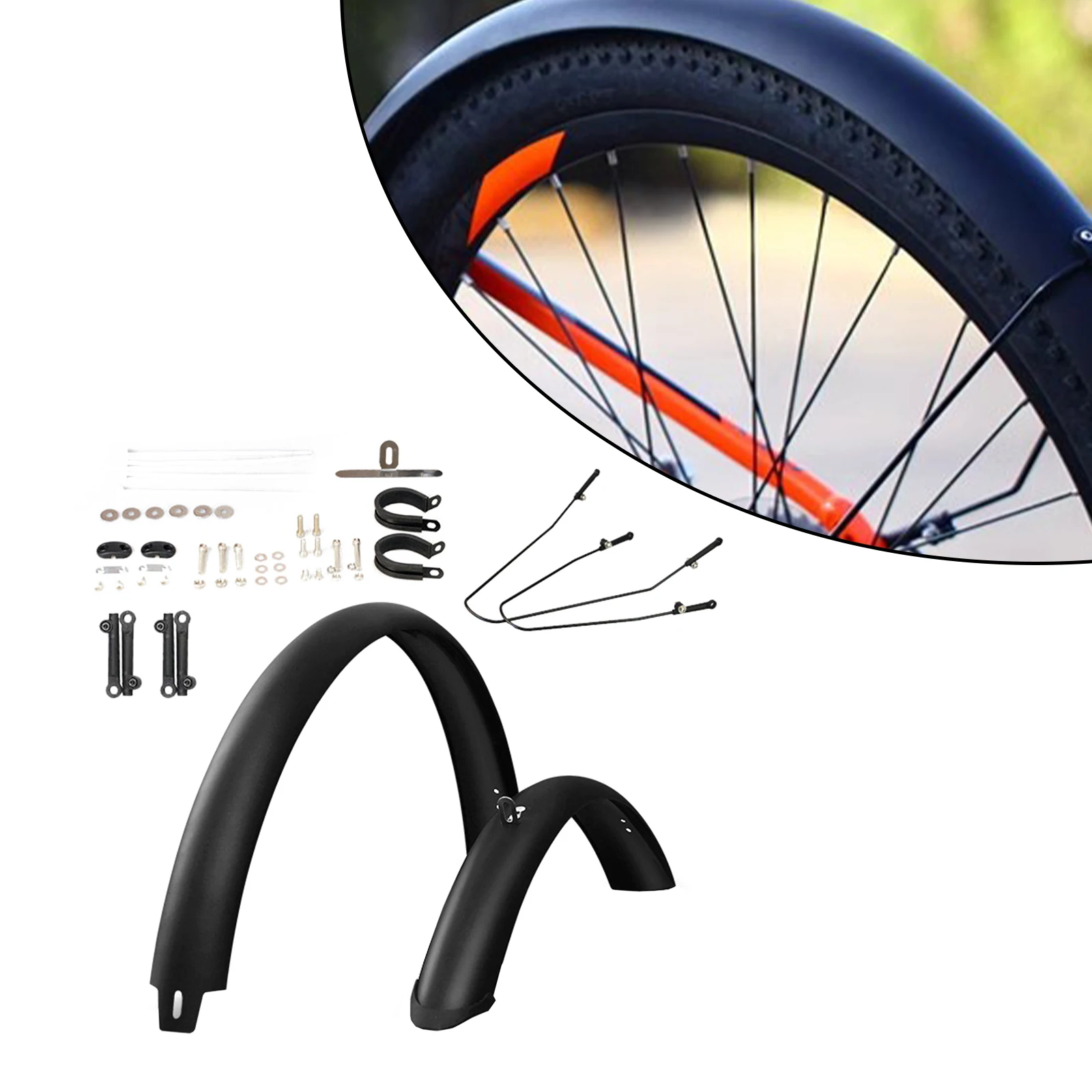 Mountain Bike Mud Guards Road Bike Fenders Extra Wide Full Cover Fenders Bicycles Tire Protector Wheel Fenders Front and Rear