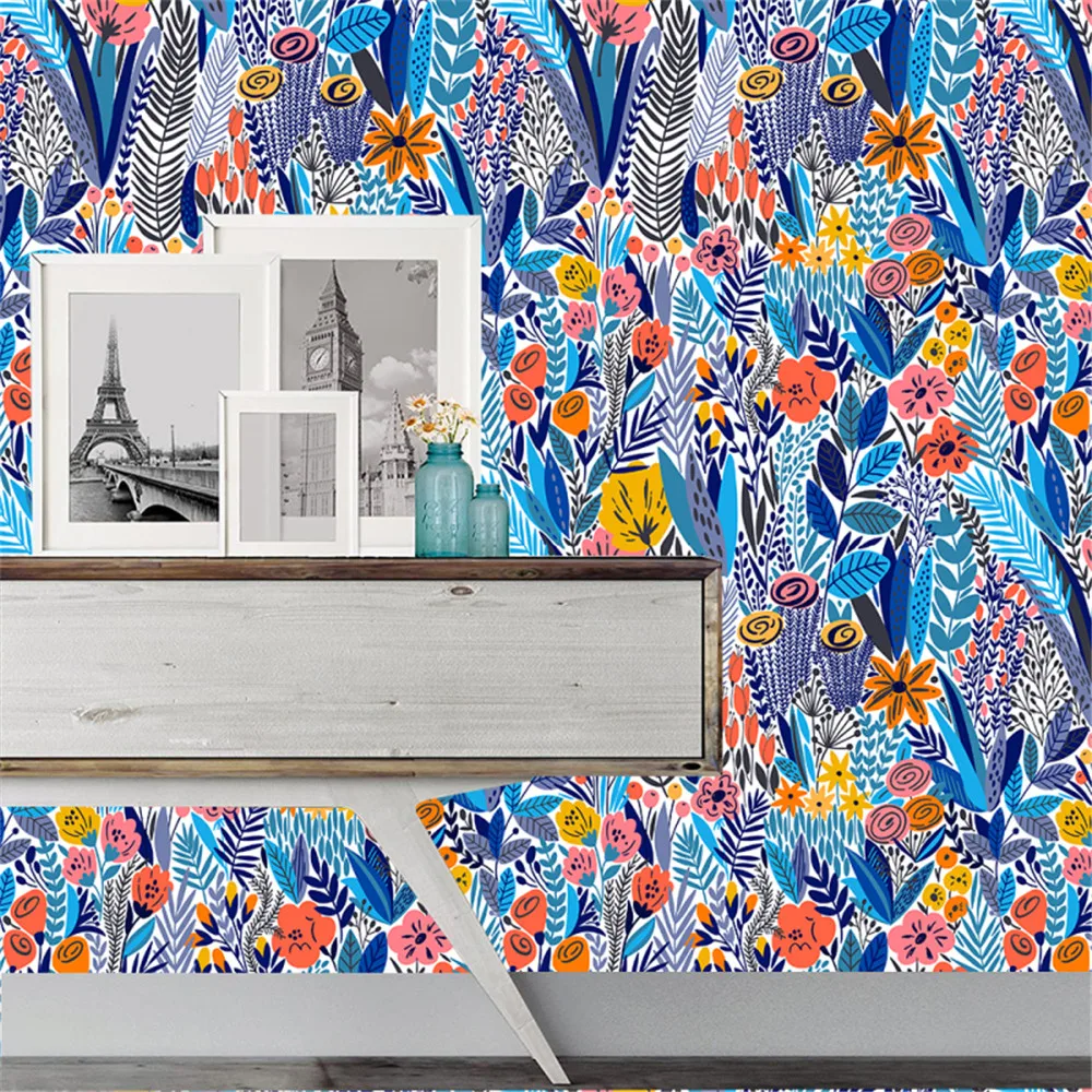 Custom Southeast 3D Mural Wallpaper Modern Vintage Colorful Flowers Landscape Photo 3Ｄ Wallpapers Living Room Bedroom Home Decor