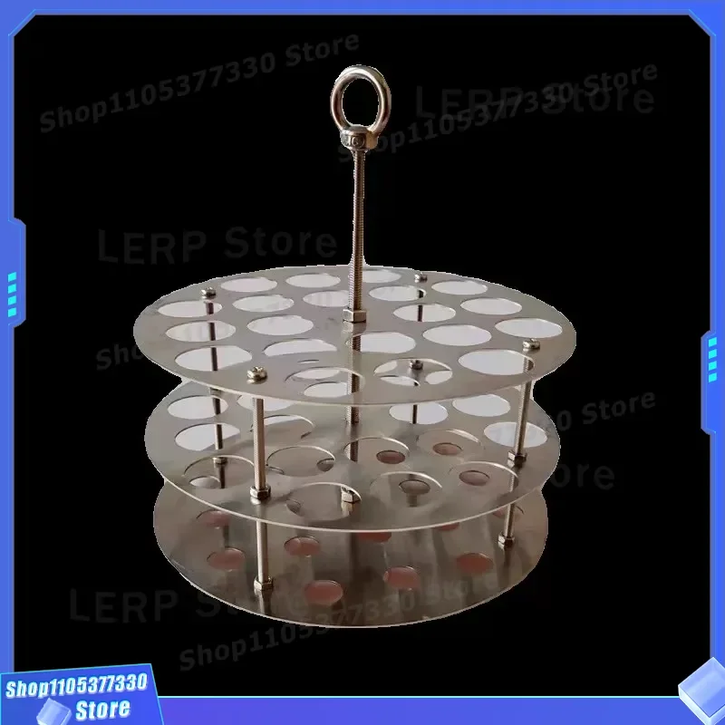 High Temperature Resistant Round Centrifuge Tube Rack for Oil Bath Water Bath Pot Corrosion Proof Test Tube Holder with