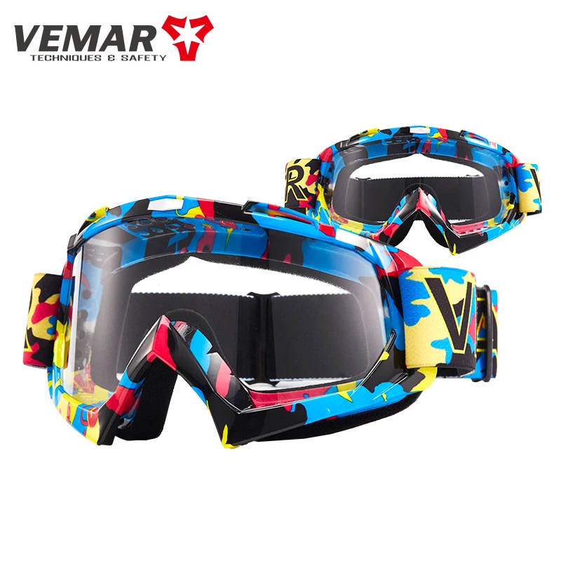 

VEMAR MJ16 Motorcycle Racing Eyewear Motocross Off-Road Dirt Bike Goggles Ski Snowboard Glasses Colorful Lens For Men Women