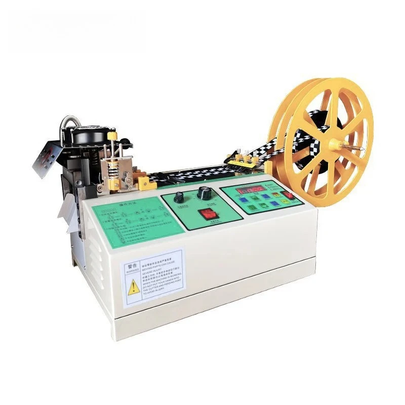 Full Automatic Hot Cold Computer-Controlled Velcro Zipper Ribbon Elastic Cord High-Speed Cutting Machine
