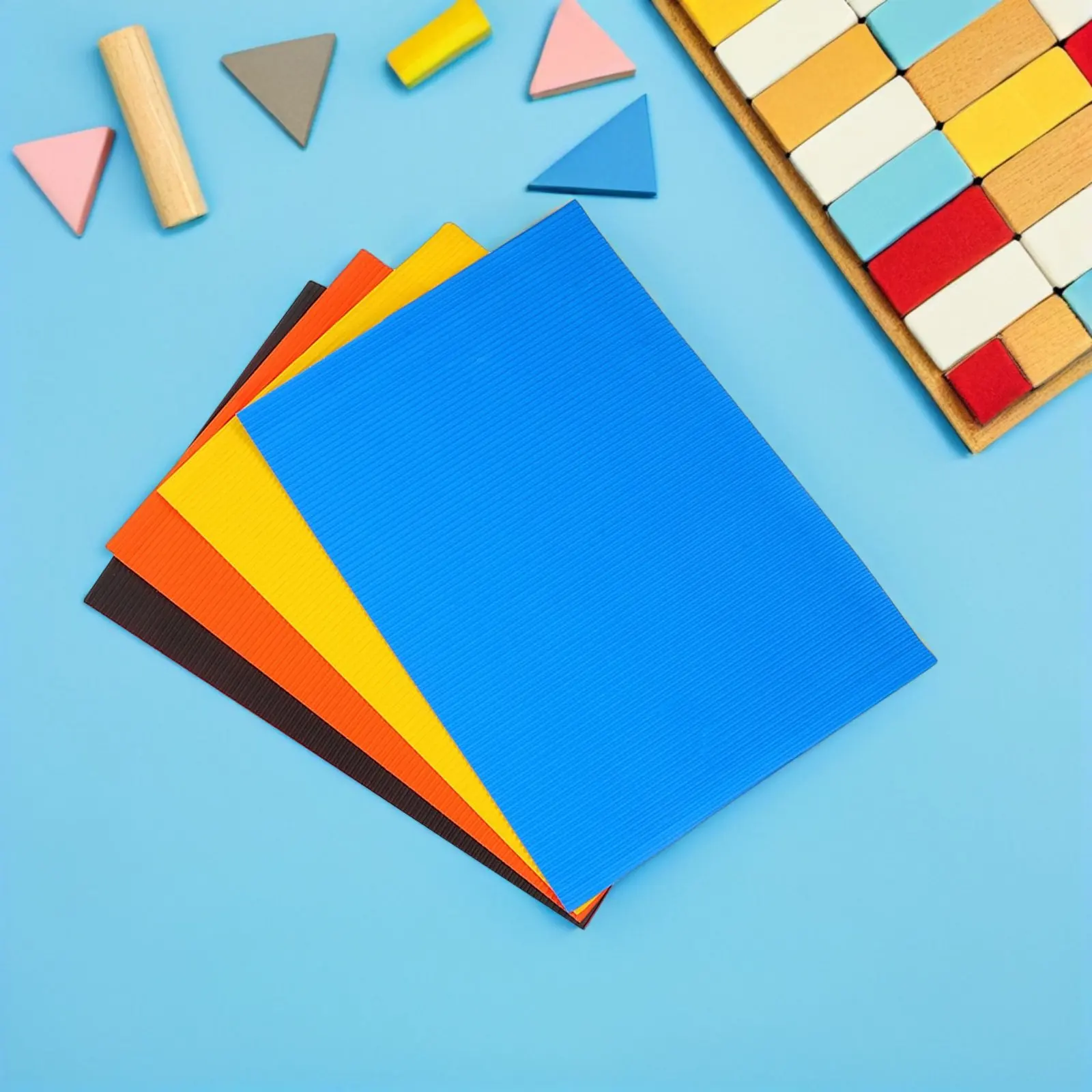 40Pcs Color Paper for Crafts Thick Colored Corrugated Paper Sheets 11.81x8.27 Inch for DIY Card Making School Project Art