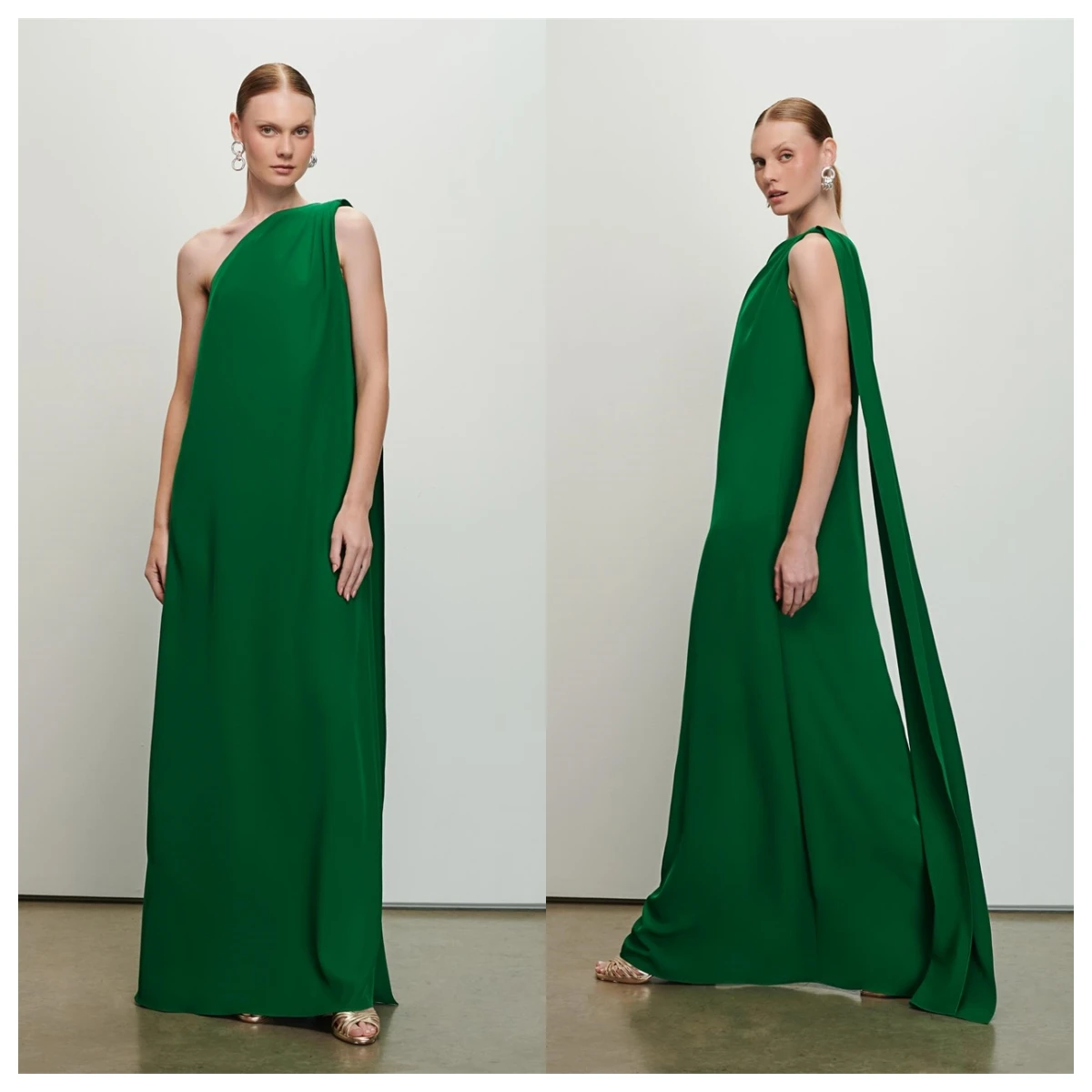 사용자 정의 현대 녹색 저지 이브닝 드레스 한 어깨 민소매 파티 드레스 패션 vestido 드 페스타 고품질 공식