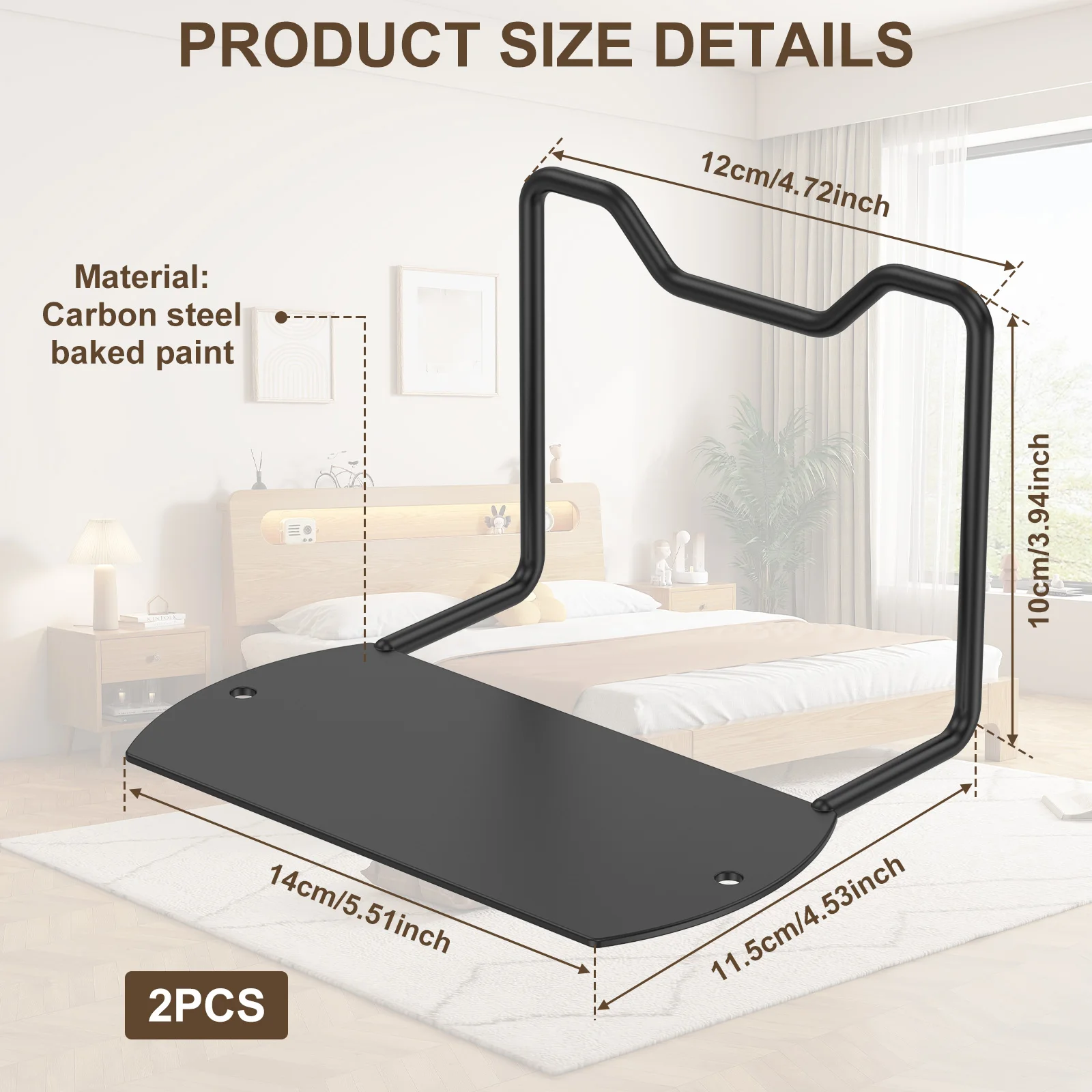2 Pcs Mattress Slide Stopper Bed Frame Brackets Metal Anti Slip Fastener Furniture Sliding Prevention image 6