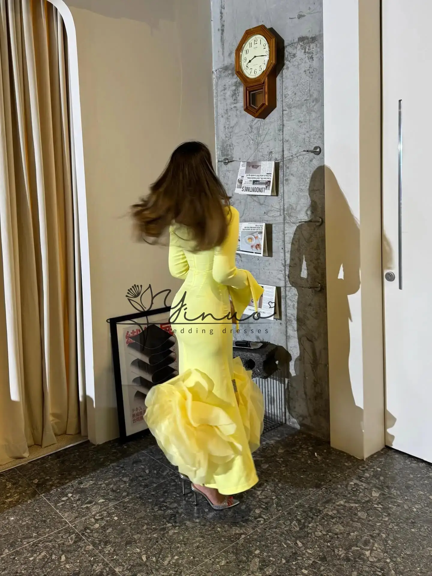 Customized Dresse Ypmwzx Asymmetrical Column Ankle Length 3D Flower Cocktail Party Gown