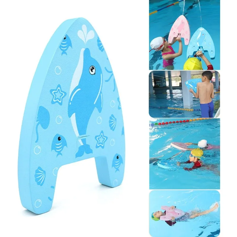 

2 in 1 Dolphin Shaped Swimming Skirting Board Non Slip Training Platform for Kids and Adults Lightweight Floating Kickboard