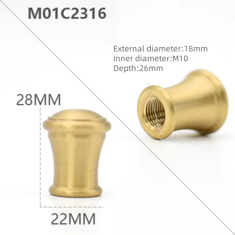 Desk lamp horn holder all copper beautiful ceiling plate nipple copper nut M10 fixing screw cover lighting accessories DIY