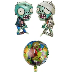 Games Plants Vs Zombies Hot Selling Items Cartoon Anime Children's Birthday Party Decoration Latex Aluminum Film Balloon Package