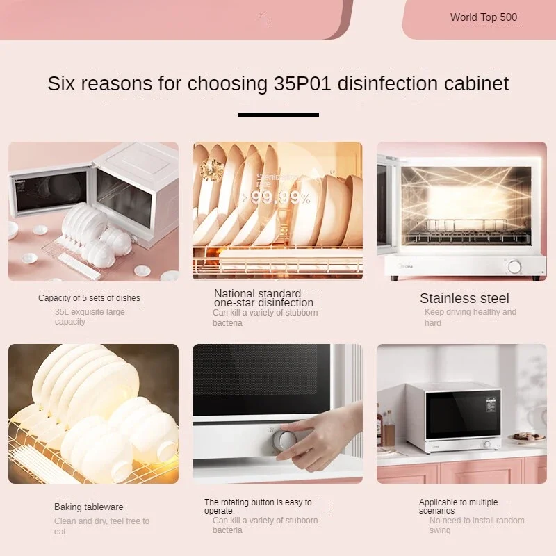 Hot SalesCompact Sterilizer Machine For Home Kitchen Utensils And Tableware With High Temperature Drying Function 220V