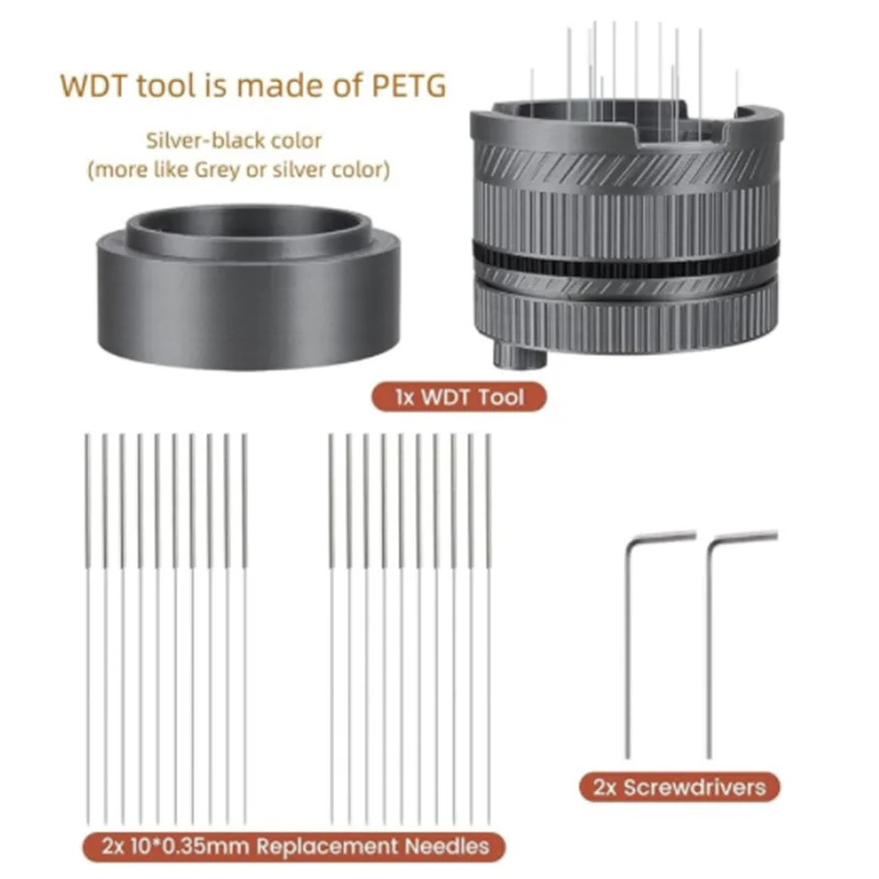 WDT Tool Spirographic Spin Espresso Distribution 15 Needles Adjustable Height Espresso Distributor with 51mm 54 58mm Portafilter