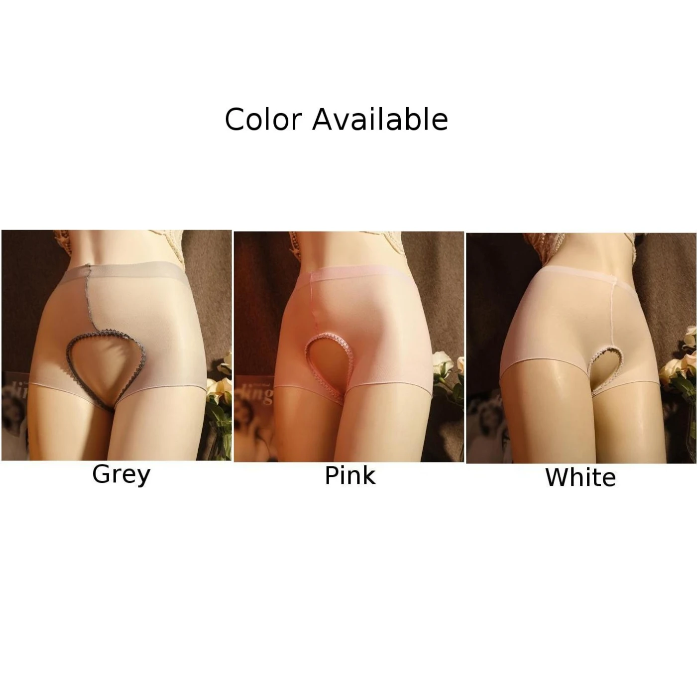 Men Breathable Underwear Open Crotch Panties Transparent Stockings Briefs Unisex Erotic Lingerie Seamless Underpants