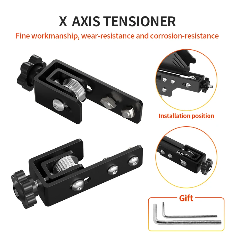 2020 X Axis V-Slot Profile Synchronous Belt Stretch Straighten Tensioner For Ender 3 CR-10 DIY 3D Printer Parts