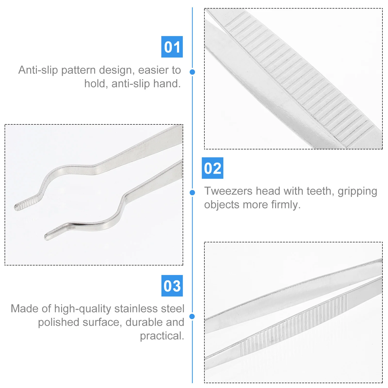 1 Stuks Reageerbuis Pincet Rvs Laboratoriumapparatuur Experimentele Pincet Buis Houder Metalen Ronde Neus Tang